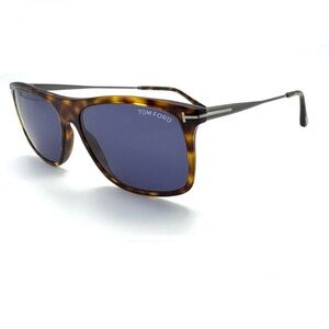 Tom Ford Tortoise Shell Sunglasses with Blue Lenses